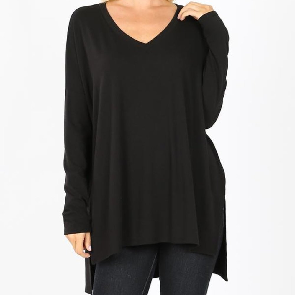➖SALE➖ELLA LS DOLMAN HI-LOW IN BLACK